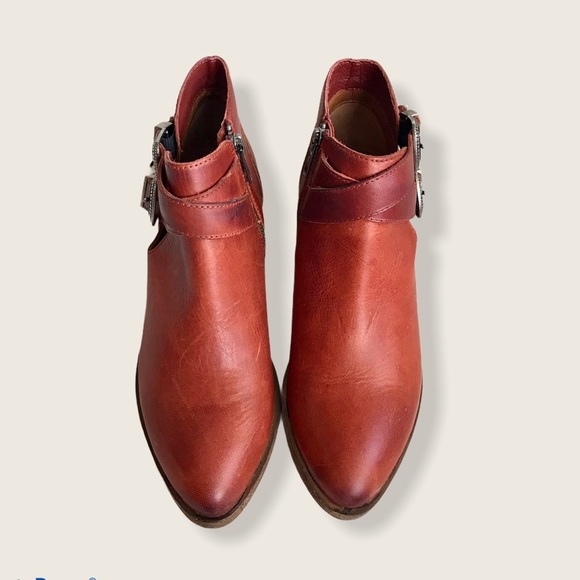 Frye Ray Leather Belt Western Shootie/Ankle Bootie - Picture 8 of 16